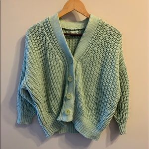 NWOT babaa Cardigan No. 18 in Ice Lagoon